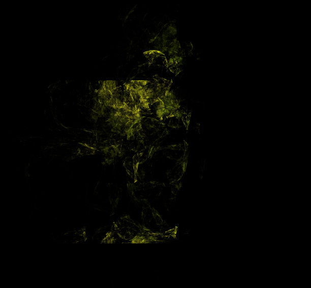 绿黄渐变圆形花纹图案