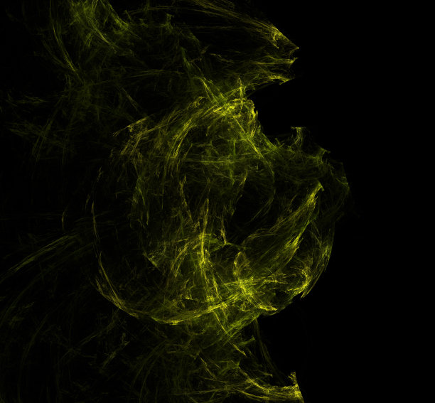 绿黄渐变圆形花纹图案