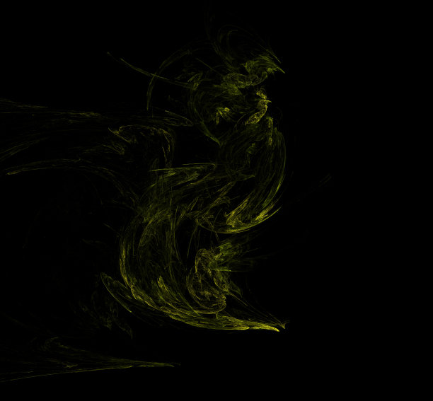 绿黄渐变圆形抽象花纹图案