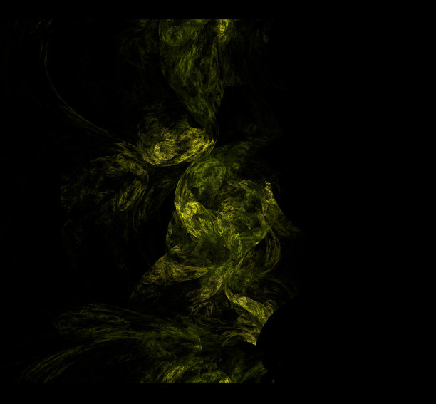 绿黄渐变圆形几何花纹图案