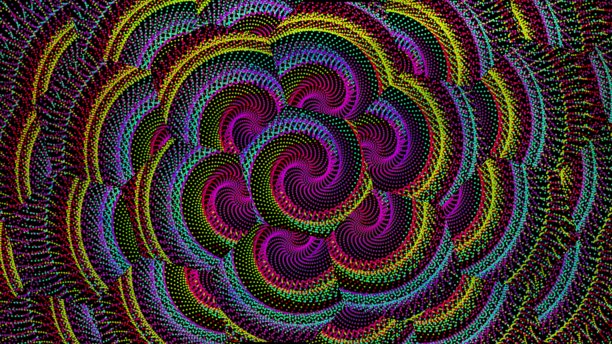 精美紫色绿色圆形花纹图案