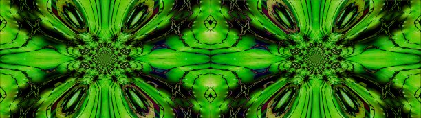 精美绿色圆形几何花纹图案