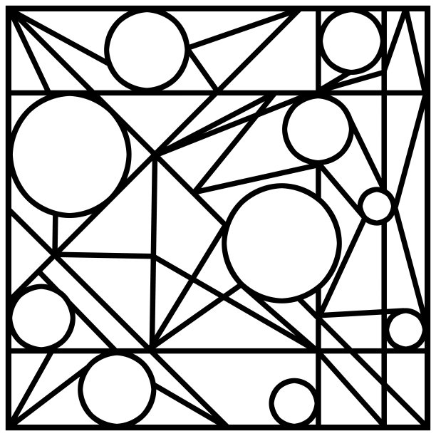 极简线条创意几何