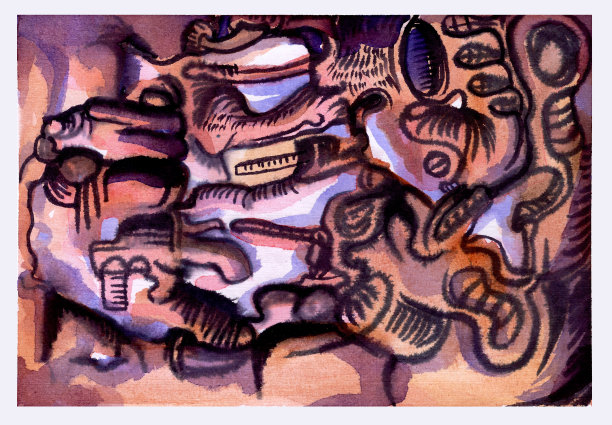 印尼水彩印尼插画