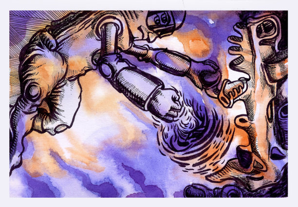 印尼水彩印尼插画