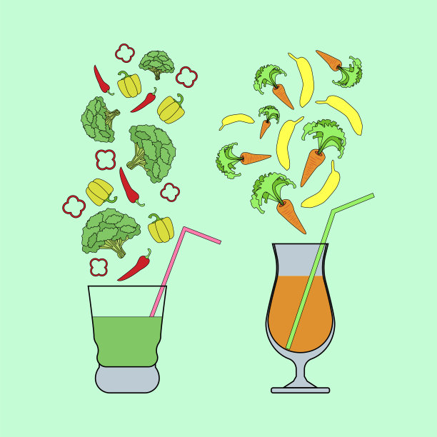 蔬菜汁 玻璃杯 设计
