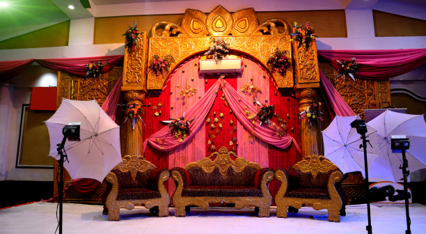 婚礼酒席舞台背景图片