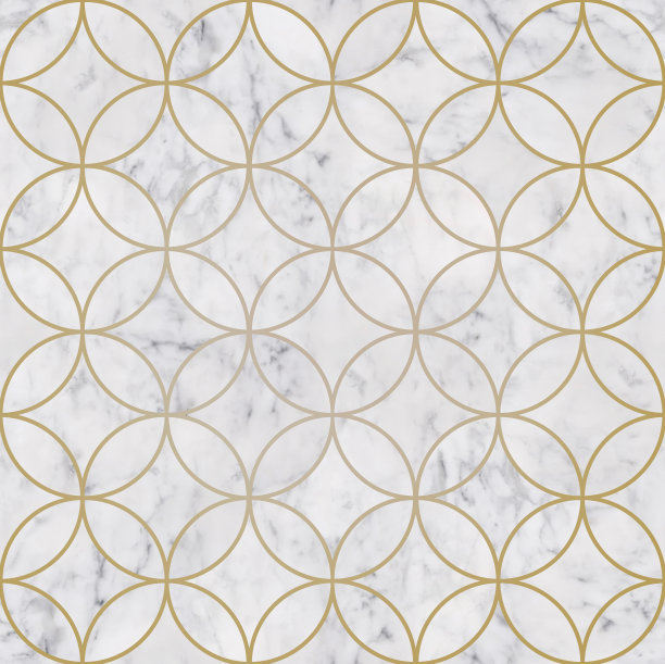 精美复古风圆形几何花纹