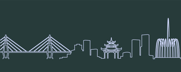 汕头地标建筑天际线