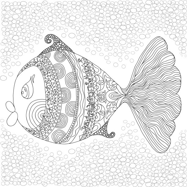 抽像鱼装饰画