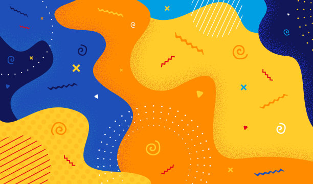 绚丽多彩的流动纹理图案