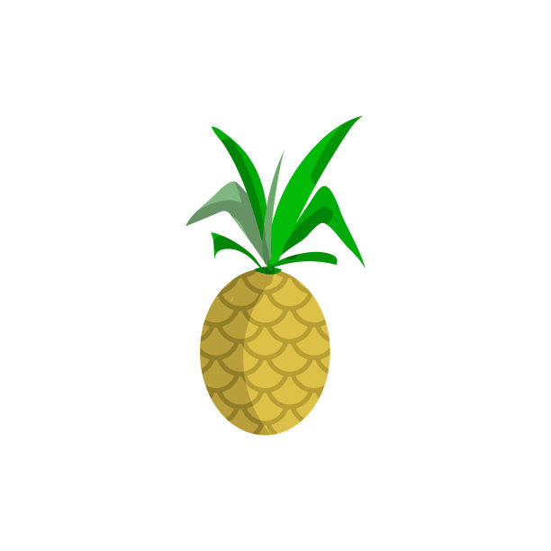 卡通菠萝凤梨logo吉祥物