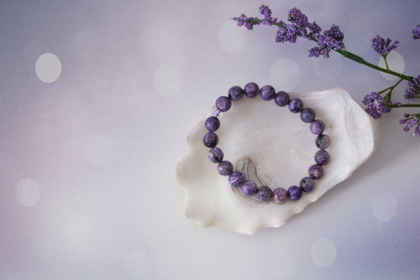 白水晶紫水晶手链
