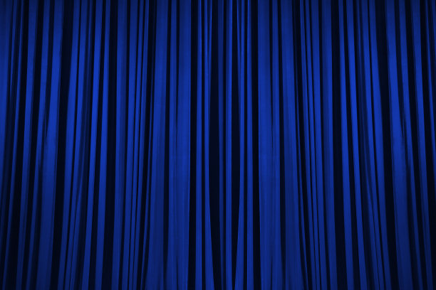 蓝色舞台幕布背景