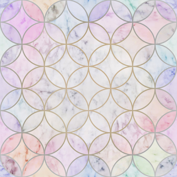 精美复古风圆形几何花纹