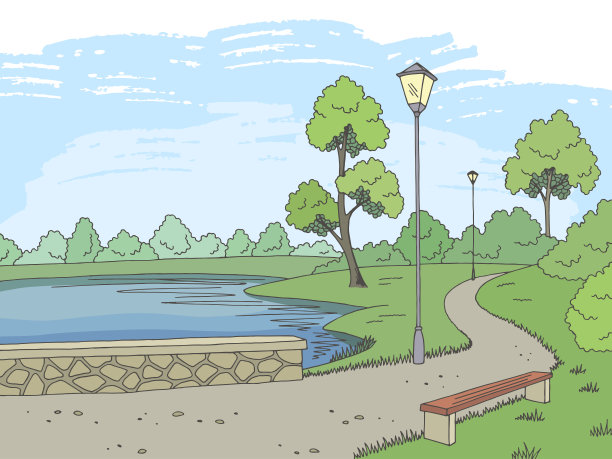 简约风格卡通树木插画