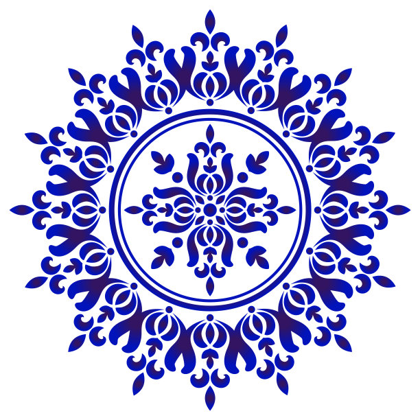 精美圆形花纹图案素材