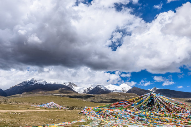 中国山水西藏地标元素