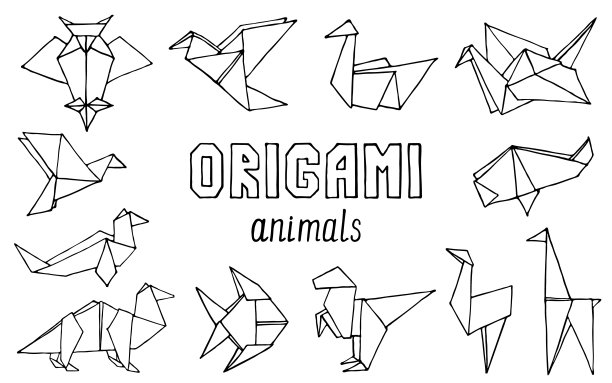 几何动物装饰卡通元素
