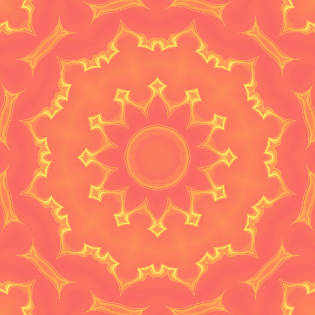 精美圆形渐变花纹图案