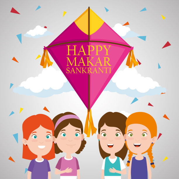 放风筝的小女孩