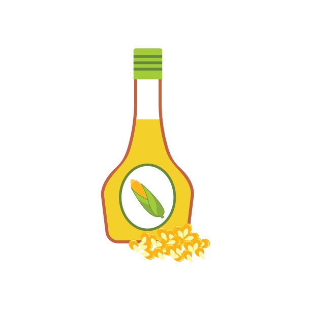 玉米油插画