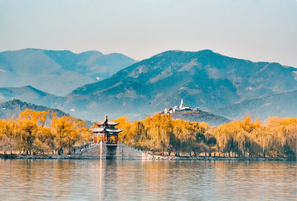 北京颐和园秋日风景