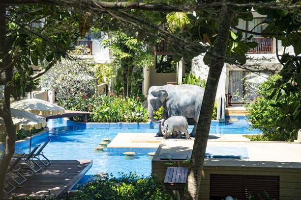景观大象喷水池