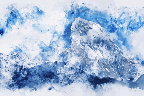 蓝色冰面纹理背景图