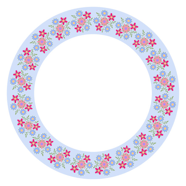 花卉图案精美陶瓷餐盘