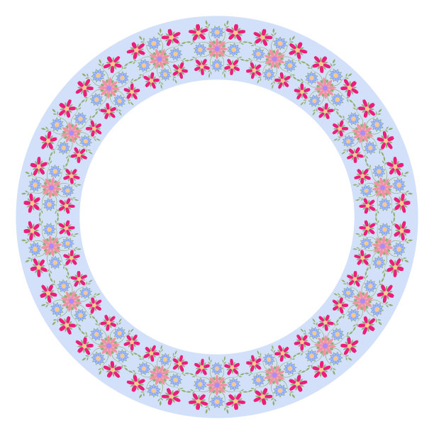 花卉图案精美陶瓷餐盘