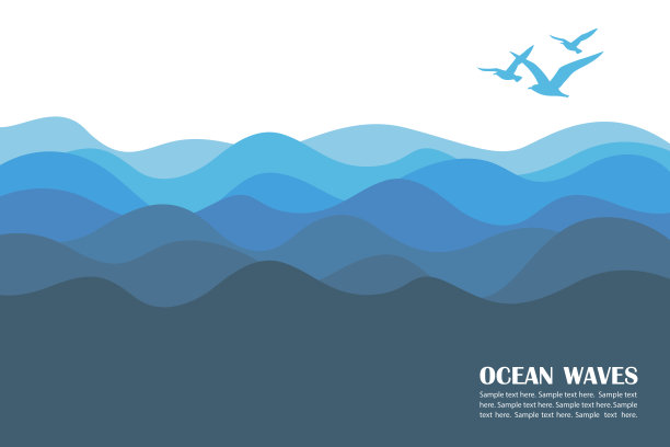 飞鸟蓝色大海壁纸