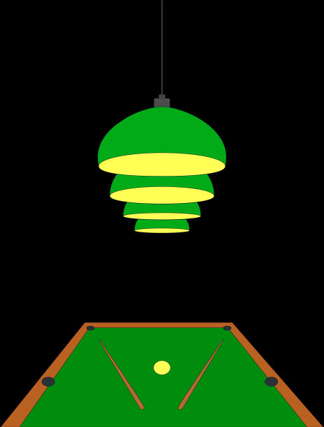 深色台球海报撞球