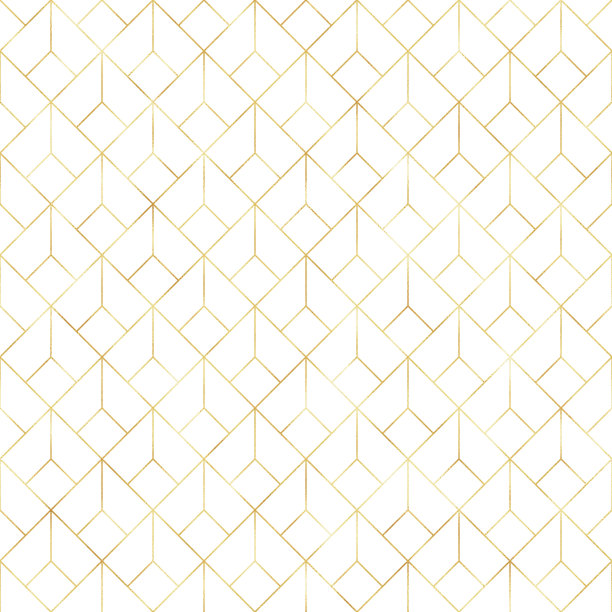 金色几何线条无缝图案