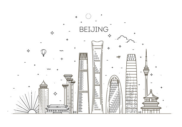 北京建筑线条