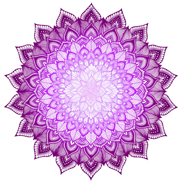 精美圆形渐变花纹图案