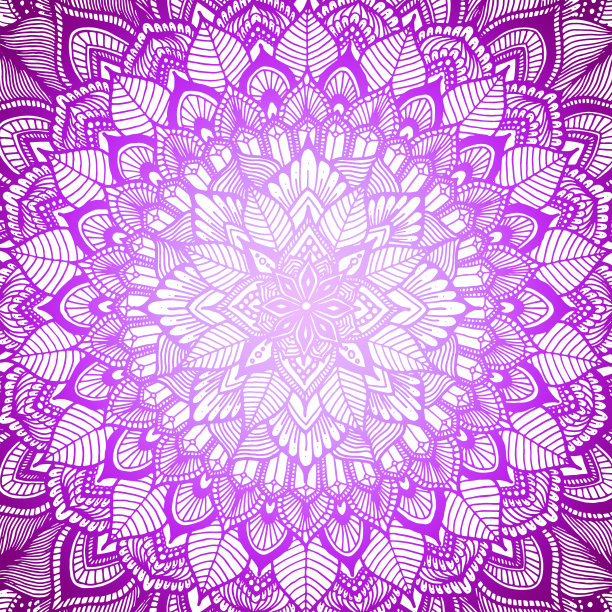 精美圆形渐变花纹图案