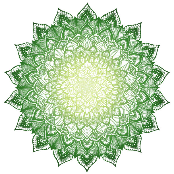 精美圆形渐变花纹图案