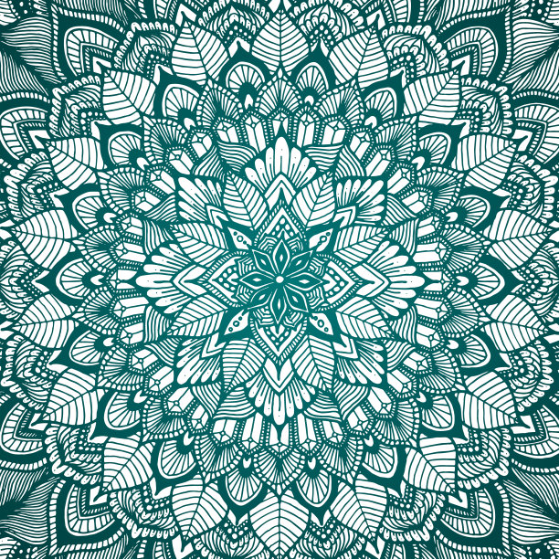 精美圆形渐变花纹图案