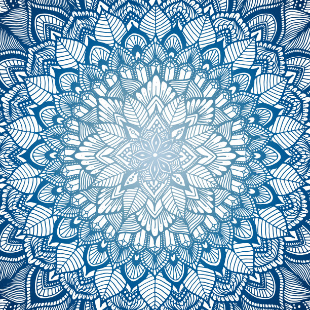 精美圆形渐变花纹图案