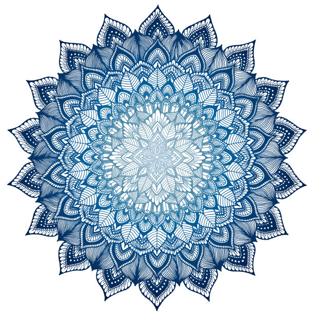 精美圆形渐变花纹图案