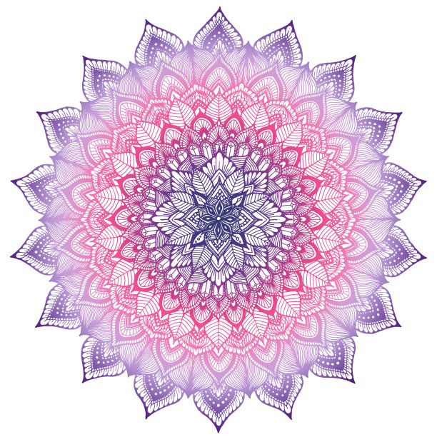 精美圆形渐变花纹图案