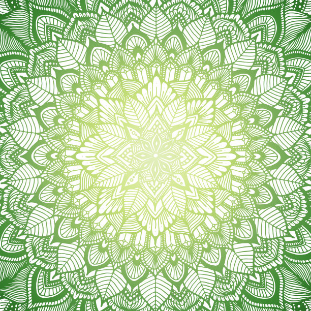 精美圆形渐变花纹图案