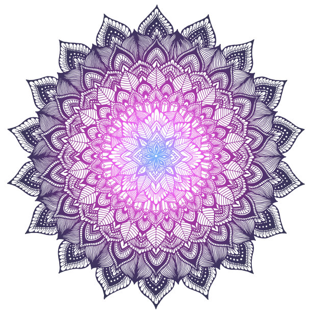 精美圆形渐变花纹图案