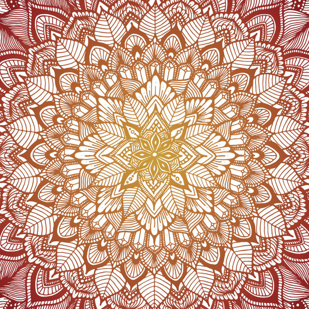 精美圆形渐变花纹图案