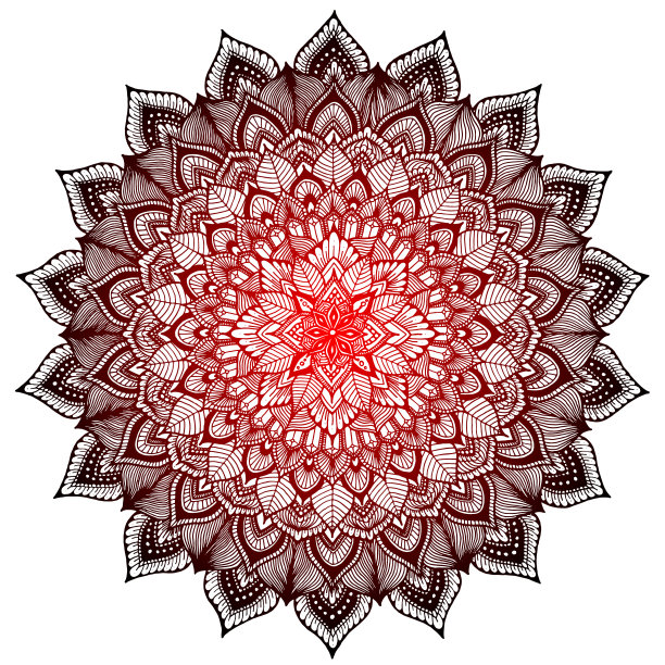 精美圆形渐变花纹图案