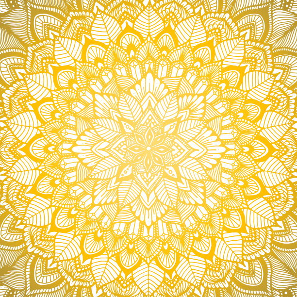 精美圆形渐变花纹图案