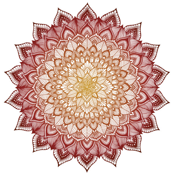 精美圆形渐变花纹图案