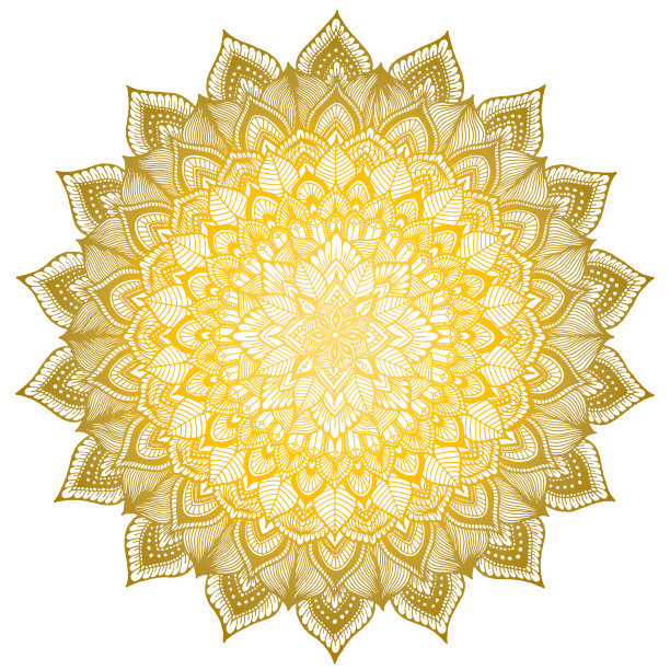 精美圆形渐变花纹图案