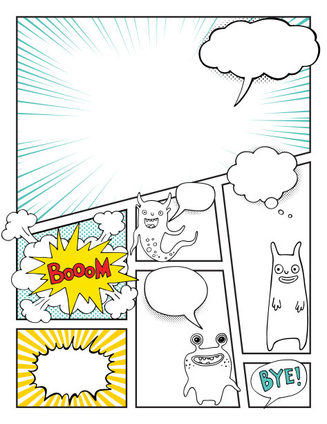 可爱的,万圣节,漫画书